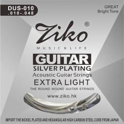 Ziko-Silver Plating Guitar Strings Set, peças de guitarra acústica, instrumentos musicais, 010, 011, 012 - Image 6