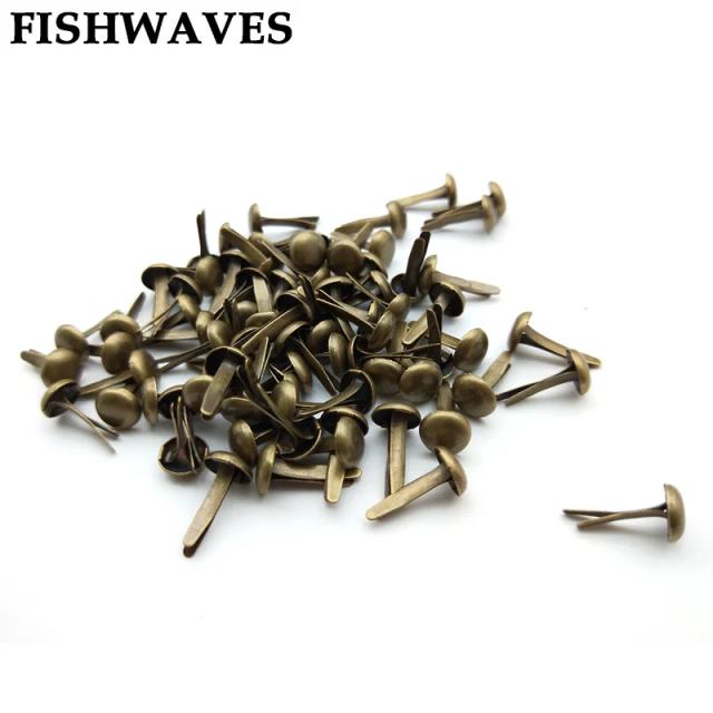 Brads de Metal Vintage Fishondas - 100 Peças para Scrapbooking e Decoração em Álbum de Fotos Faça Você Mesmo