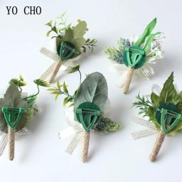 Yo cho flores de pulso brancas para noiva, buquê de flores artesanais de seda, buquê de braceletes, pino para decoração de dama de honra e flores - Image 6