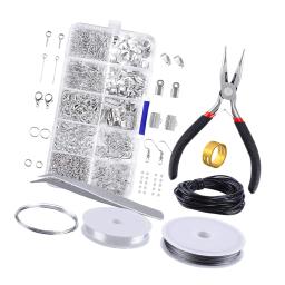 Kit de iniciante para fazer joias, conjunto com 1 caixa, para brincos, pulseira, colar, descobertas, artesanato, diy - Image 2
