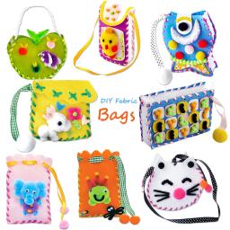 Kit de costura infantil de feltro, artesanal, faça você mesmo, iniciantes, projeto de costura, bolsa com padrão, arte e artesanato, brinquedos educativos para crianças - Image 1