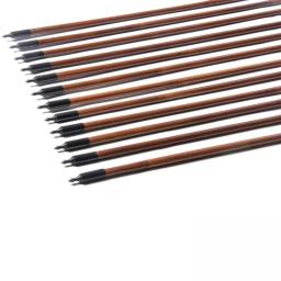 De madeira Caça Besta Seta, Handmade Recurve Bow, Longbow Parafusos, Hot Archery, Fit, 25-50lbs, 6PCs - Image 4