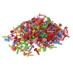 Fixador de papel para scrapbooking, mini pinos decorativos de cabeça redonda com 200 peças, parafusos de metal para artesanato em papel, papelaria e escritório - Image 2