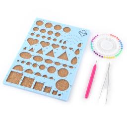 Placa de modelo de papel artesanal, faça você mesmo, pinça + pinça + caneta com fenda para recortes, kit de ferramentas de molde, artesanato de papel, faça você mesmo, crimpador de arte, livros de recortes - Image 3