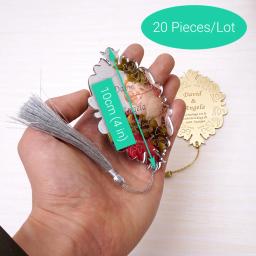 Cartões de convite personalizados, 20 peças, presentes de convidados de casamento, espelho acrílico, design oval, decoração de festa, etiquetas, lembranças, borlas - Image 6