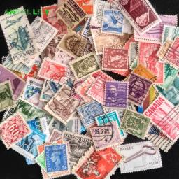 Selos postais vintage com Post Mark, todos diferentes antigos, sem repetição, 100 pcs por lote - Image 5
