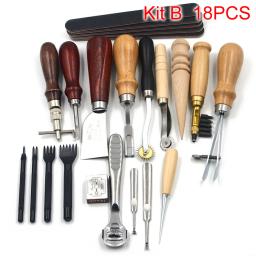 Sanbest-kit de ferramentas para artesanato em couro, conjunto de acessórios para costura, escultura em couro, groover, trabalho, diy - Image 2