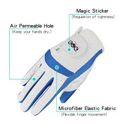 Luvas de golfe Gore genuínas para crianças, tecido pano, menino, menina, azul, rosa, mãos prática - Image 6