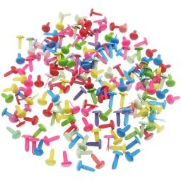 Prático Mini prendedores parisienses, estamparia Multicolor Paper Craft, ferramenta Scrapbooking DIY, conjunto de 200, 4,5x8mm - Image 6