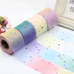 Fita de organza com lantejoulas arco-íris brilhante, 60mm (1 estrutura), material para festa de casamento, materiais para montagem feita à mão - Image 1