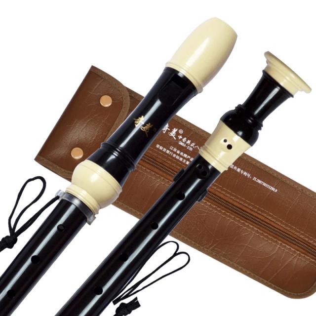 Flauta Barroca QIMEI Profissional com 8 Buracos e Tecla de F - Instrumento Musical Vertical Chinês