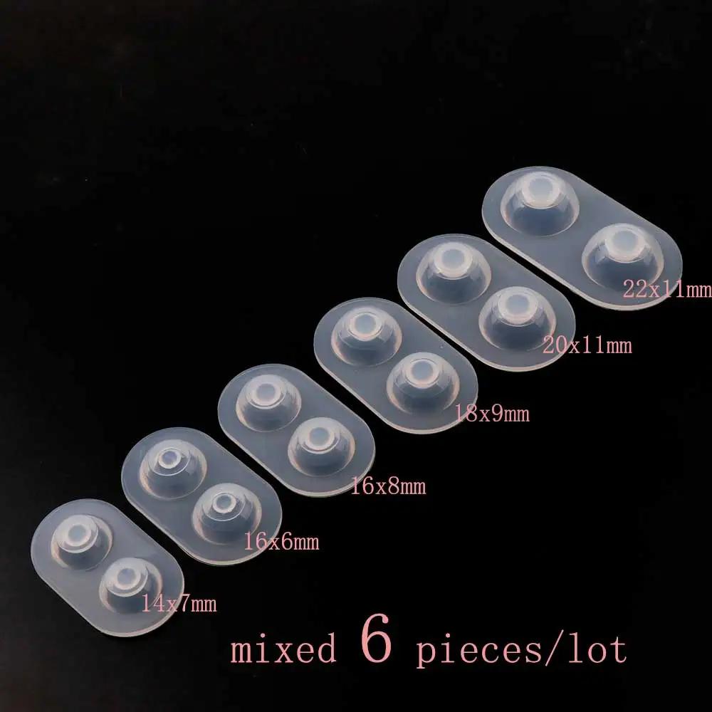 Molde de silicone para olhos de boneca Pingente, Espelho Artesanato, Molde do bolo, Jóias Encantos Fazendo Ferramenta, Cristal Diamante Resina Epóxi Moldes, 6pcs por conjunto - Image 1