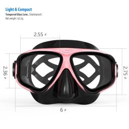 Copozz 2023 conjunto de máscara de mergulho anti nevoeiro óculos com snorkel tubo alça ajustável para mulheres homens adulto máscara de natação - Image 4