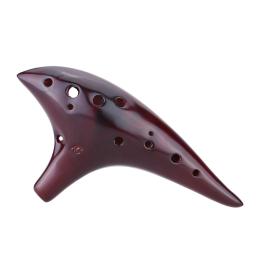 12 buracos cerâmica ocarina flauta alto c fumado queimar submarino estilo instrumento musical com música pontuação para o amante da música - Image 4