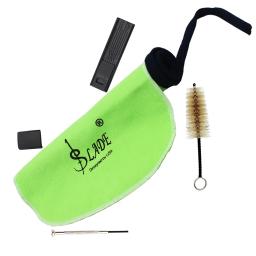 Flauta manutenção kit de limpeza cuidados para saxofone clarinete incluindo bocal escova limpeza pano polegar almofada caso reed - Image 2