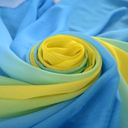100D 2 tons rampa chiffon material gradiente gradual chiffon tecido transparente sombreado cor tecido de palco - Image 2