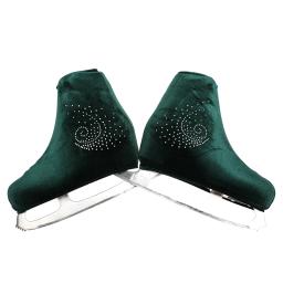 Nasinaya-sapato capa protetora para patinação figura, veludo acessórios para crianças e adultos, strass brilhante - Image 5