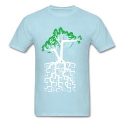 Camiseta quadrada dupla da árvore da vida, camiseta de ciências, código de engenharia para homens, camiseta estampada de algodão, outono, exclusiva, novo - Image 6