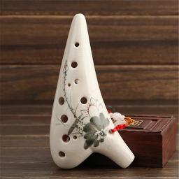 12 buracos alto c chave ocarina flauta ac ocarina artesanal rachadura desenho colorido 12 buraco ocarina instrumento de música folclórica - Image 3