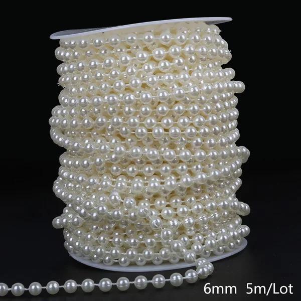 Contas de Pérolas Artesanais Brilhantes para Decoração de Casamento e DIY - Opções em ABS e Corrente para Jóias e Artesanato