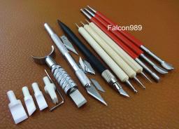 Kit de ferramentas de desenho, 9 peças, artesanato de couro, nano cerâmica, lâmina, cortador, gravação, estilete, cinzel de estampagem, creaser - Image 1