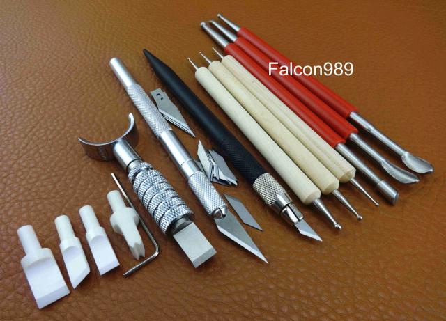 Kit Completo de Ferramentas para Desenho e Artesanato em Couro - 9 Peças com Lâmina, Cortador, Estilete e Mais