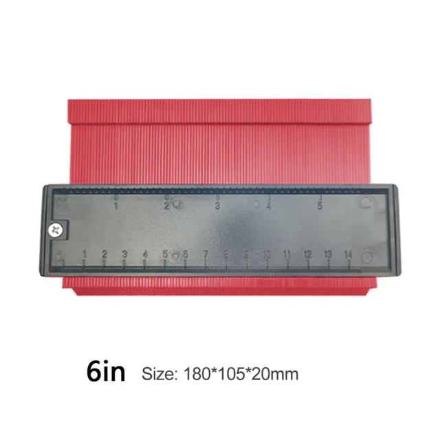 Medidor de Contorno e Calibre Plástico: Ferramenta Duplicadora para Marcação Precisa de Madeira, Ladrilhos e Laminados