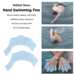 Luvas De Mergulho De Silicone Para Homens E Mulheres, Equipamento De Natação, Nadadeiras De Mão De Barbatanas, Luvas De Teia De Treinamento, Teia De Surf, Natação De Água, 2Pcs - Image 3