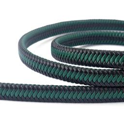 Cordão de couro trançado para artesanato, corda de fazer joias de pulseira, material para artesanato, 1m 12*6mm - Image 2