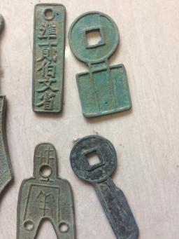 10 peças enviadas aleatoriamente da china antiga, coleção de moedas em formato de faca antiga de metal - Image 5
