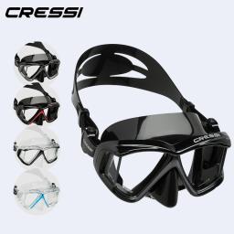 Cmento máscara de mergulho para adultos, conjunto snorkeling, máscara de mergulho, saia silicone, quatro lentes, panorâmica, seco pano4 - Image 5