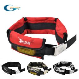 Cinto de mergulho com fivela de aço inoxidável ajustável 4 ou 3 bolso, equipamento aquático para caça submarina, 4 cores - Image 1