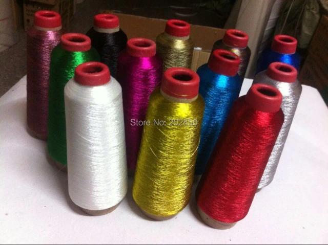 Linhas de Bordar Coloridas em Fios de Ouro e Prata - 2 Peças para Ponto de Cruz e Projetos DIY à Mão e Máquina