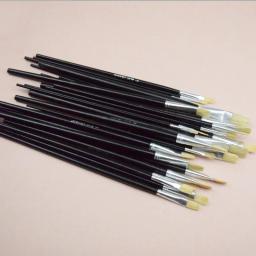 Porco escova de cerdas, pincel pintura a óleo, pincel aguarela guache, desenho diy, ferramentas de arte, arte fornece, 12 pcs/set - Image 4