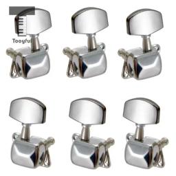 Tooytivas conjunto de 6 peças de peças de corda bloqueada cromada, afinador de chave, cabeçotes de máquina para guitarra elétrica acústica 3r3l - Image 1