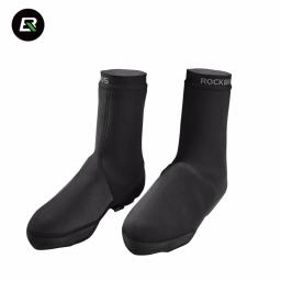 Rockbros ciclismo sapatos térmicos capa de inverno à prova vento mtb bicicleta equipamento overshoes protetor quente ciclismo botas cobre - Image 4