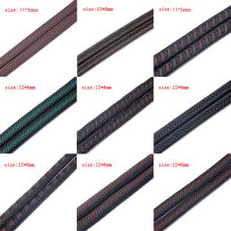 Cordão de couro trançado para artesanato, corda de fazer joias de pulseira, material para artesanato, 1m 12*6mm - Image 6