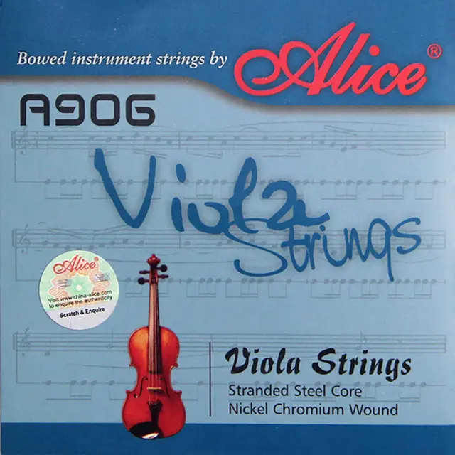 Acessórios Profissionais para Viola: Núcleo Acústico de Aço Alice-Stranded para Cordas
