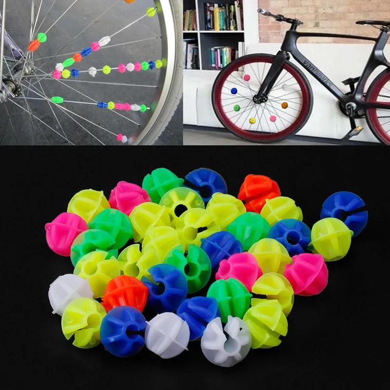 Contas redondas para raios de bicicleta, 36 peças, contas de plástico, multi-cor, aro de roda de bicicleta, crianças, decoração de bicicleta - Image 1