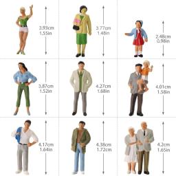 Evemodel-Modelo de trens pintados, All Standing, Escala 1:43, Pessoas, Passageiros, 20pcs - Image 2