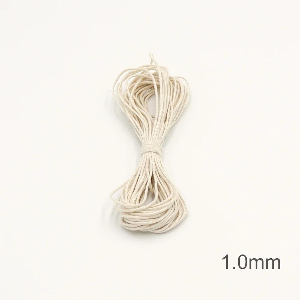 Cabo de algodão encerado TYRY.HU para fazer jóias, fio de corda torcido, linha forte, macio seguro para o bebê, corda, 10m, 1mm, 1.5mm, 1.8mm - Image 1
