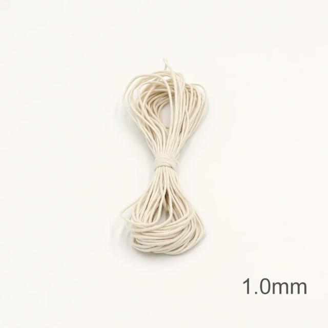 Cabo de Algodão Encerado TYRY.HU para Jóias - Fio de Corda Torcido, Forte e Seguro para Bebês, Disponível em 10m e Variações de 1mm, 1.5mm e 1.8mm