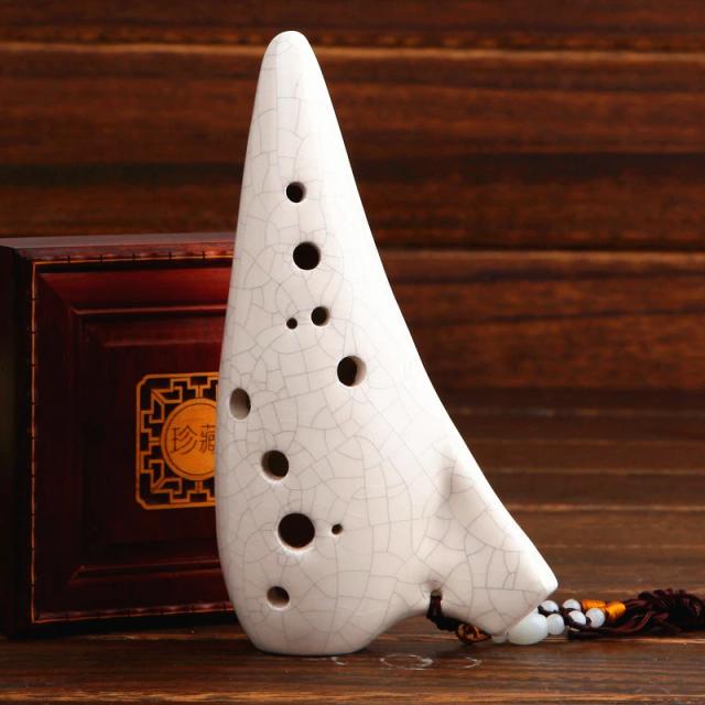 Ocarina Alto C de 12 Furos - Flauta Tradicional em Forma de Crack para Música Folclórica