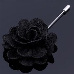 Flor lapela broches para ternos, unisex artesanal tecido pinos, broche longo, jóias na moda, nova chegada, barato, 1 peça - Image 3
