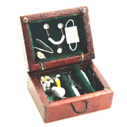 Caixa de ferramentas para costura, caixa de ferramentas/joias/caixa médica/caneta artística/caixa de presente em miniatura para casa de bonecas em escala 1:12 casas de bonecas - Image 4