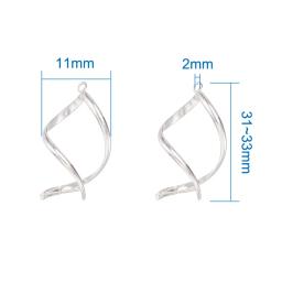 10 pçs/lote 31 33 33x11mm prata cor torção latão gelo picareta pitada bails pingente clipes fecho gancho jóias achados acessórios - Image 4