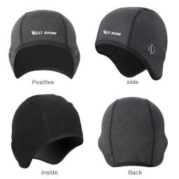 WEST BIKING Inverno Fleece Bicicleta Caps Windproof Térmica Capacete Forro Dos Homens Mulheres Bicicleta Chapéus Outdoor Running Esqui Ciclismo Caps - Image 3