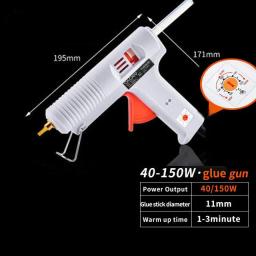 Pistola de cola quente DIY Hot Melt Pistolas de silicone elétricas industriais Pistola de cola térmica Reparação de ferramentas térmicas, Bastão de cola térmica - Image 4