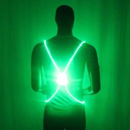 Cinto de segurança reflexivo LED com alça, Night Runner, ciclismo brilho, correndo colete, ciclismo colete, leds super brilhantes, acender, 4 cores, 1pc - Image 2