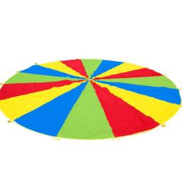 Criança esporte ao ar livre pára-quedas brinquedos de acampamento ao ar livre brinquedo interativo arco-íris guarda-chuva salto-saco ballute jogar para crianças jardim de infância - Image 4